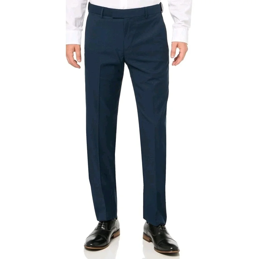 NWT Savane Dress Pants Black Straight Fit Tapered Fit No Iron 36X32
